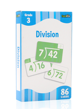 进口英文原版正版 Division FlashKids Flash Cards 86 张卡片 除法运算 闪卡字卡