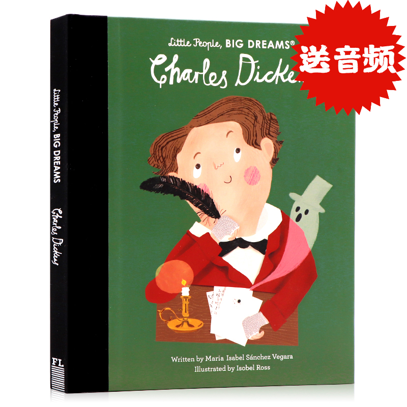 进口英文原版绘本小人物大梦想查尔斯狄更斯Little People Big Dreams Charles Dickens男孩篇儿童英语启蒙励志读物名人传记精装