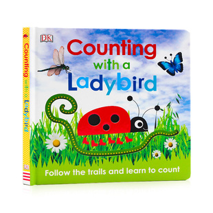 绘本 纸板书 跟着小瓢虫学数数 Ladybird with DK儿童数学启蒙绘本 Counting 数字启蒙认知早教书 进口英文原版 英文原版 正版