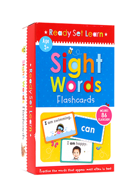 进口英文原版正版 Flash Cards配套字卡Sight Words Flashcards常见高频词汇关键词学习卡片学前幼儿园启蒙高效英语