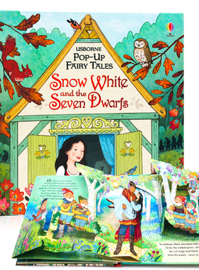 Usborne出品 Pop-Up立体书白雪公主童话故事英文原版绘本3D视觉立体书 早教启蒙翻翻洞洞书科普读物智力开发空间想象趣味绘本