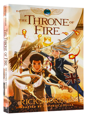 埃及守护神系列2 凯恩与烈焰王座漫画小说 英文原版 The Kane Chronicles Book1The Red Pyramid  章节桥梁小说