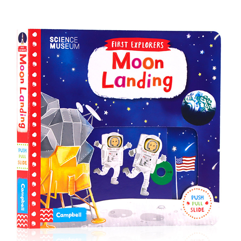 小小探险家系列机关操作书 登月 英文原版绘本 First Explorers Moon Landing  幼儿童启蒙趣味科普绘本 亲子阅读 小小探险家系列