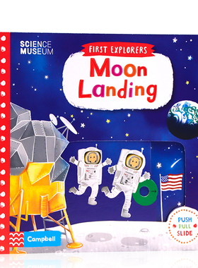 小小探险家系列机关操作书 登月 英文原版绘本 First Explorers Moon Landing  幼儿童启蒙趣味科普绘本 亲子阅读 小小探险家系列