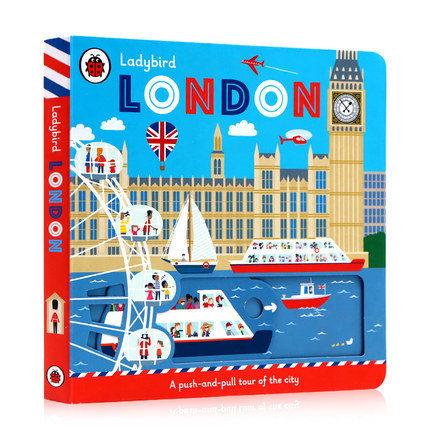 Ladybird出品 London a push-and-pull tour of the city伦敦一个推拉式的城市之旅 英语启蒙早教机关操作纸板书 进口英文原版绘本
