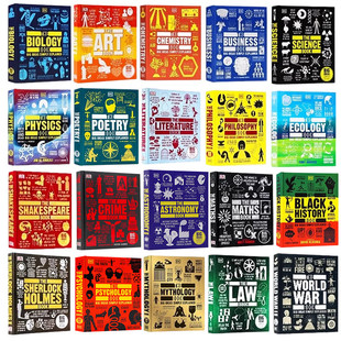DK人类的思想百科全书20册big ideas simply explained  The Literature Book 英文原版 科学生物数学天文社会 音乐商业犯罪学
