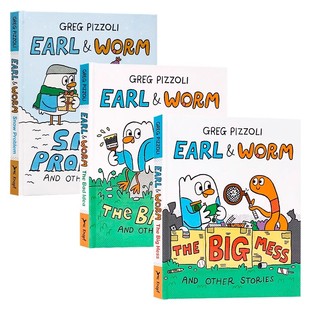 Stories 英文原版 Earl 漫画章节书 The Other 儿童幽默故事 and 绘本 Idea Bad 趣味全彩 英语课外读物 Worm 伯爵与沃姆3册合售
