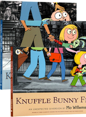预售古纳什小兔三步曲 Knuffle bunny too free 英文原版绘本 凯迪克大奖作者 Mo Willems 莫威廉斯 又来了 再见了 小猪小象同作者