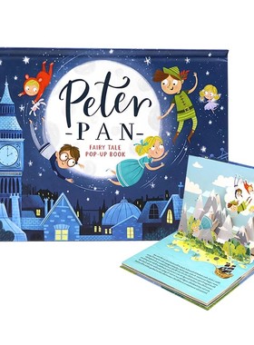 彼得潘立体童话书 Peter Pan Fairy Tale Pop-up Book 英文原版绘本  图画故事纸板立体书 Samara Hardy 亲子睡前读物