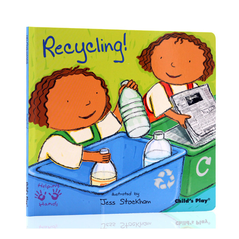 英文原版绘本 Helping Hands Recycling 小帮手好帮手系列 环保 吴敏兰书单 child's play出版 平装送音频 儿童英语启蒙认知图画书