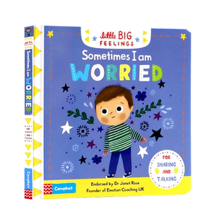 进口英文原版绘本Sometimes I Am Worried有时我很担心Little Big Feelings儿童情绪管理情商培养机关翻翻操作纸板书亲子互动精装