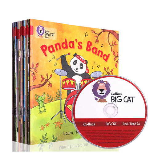 英文原版 大猫自然拼读法2 collins Big Cat Red A Band2A 带CD 红色套装全14册4-6岁儿童学习 phonics教材幼儿园分级读物