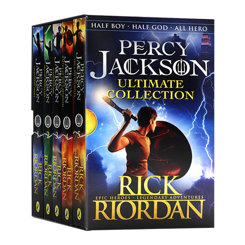 预售 percy Jackson 波西杰克逊第一季五部曲波西杰克逊与神火之盗5册 the Lightning Thief 英文原版青少年奇幻小说 Rick Riordan