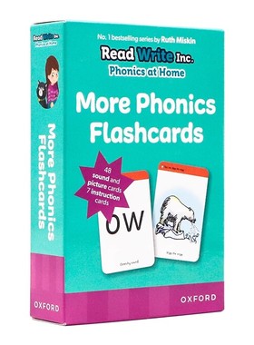 英文原版Read Write Inc. Phonics: Home More Phonics Flashcards 牛津自然拼读闪卡音节学习 3-6岁儿童英语早教启蒙高效英语字卡