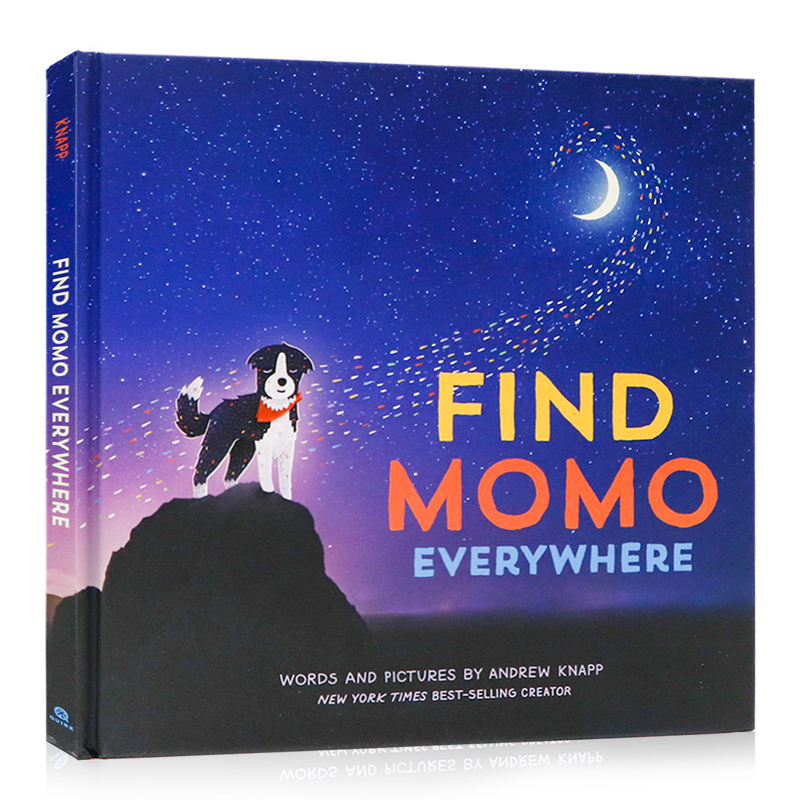 现货 寻找莫莫4 到处找莫莫 Find Momo Everywhere 英文原版绘本精装 儿童英语艺术启蒙插图纸板书 Andrew Knapp
