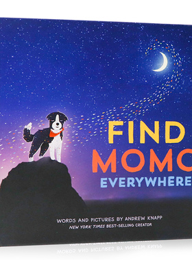 现货 寻找莫莫4 到处找莫莫 Find Momo Everywhere 英文原版绘本精装 儿童英语艺术启蒙插图纸板书 Andrew Knapp