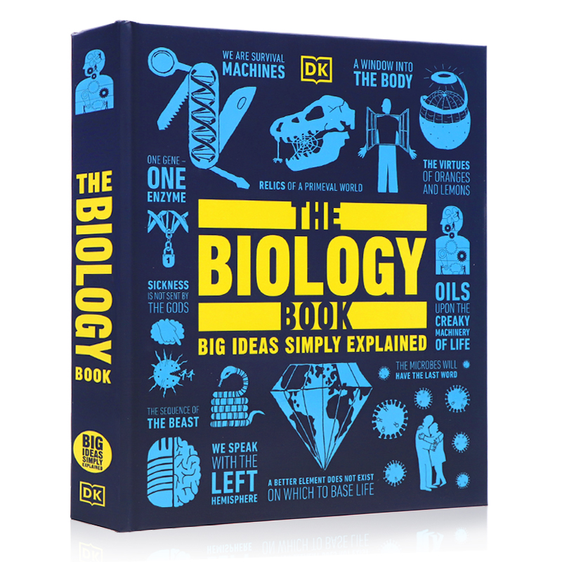 进口英文原版 The Biology Book DK生物学百科图解人类生物学百科丛书全彩铜版纸精装 Big Ideas Simply Explained