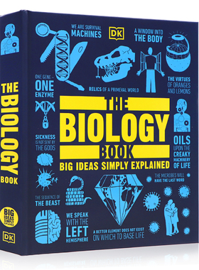 进口英文原版 The Biology Book DK生物学百科 图解人类生物学百科丛书 全彩铜版纸精装 Big Ideas Simply Explained