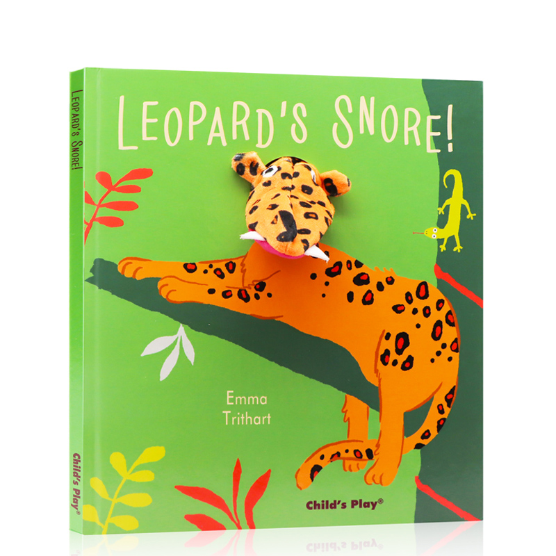 进口英文原版正版 Leopard’s Snore 豹子的鼾声 手指偶书 儿童启蒙绘本图画玩具书 趣味游戏 亲子阅读 Child's Play 出品 精装