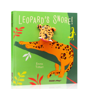 Play Leopard’s 鼾声 豹子 进口英文原版 儿童启蒙绘本图画玩具书 出品 Child Snore 亲子阅读 趣味游戏 精装 手指偶书 正版