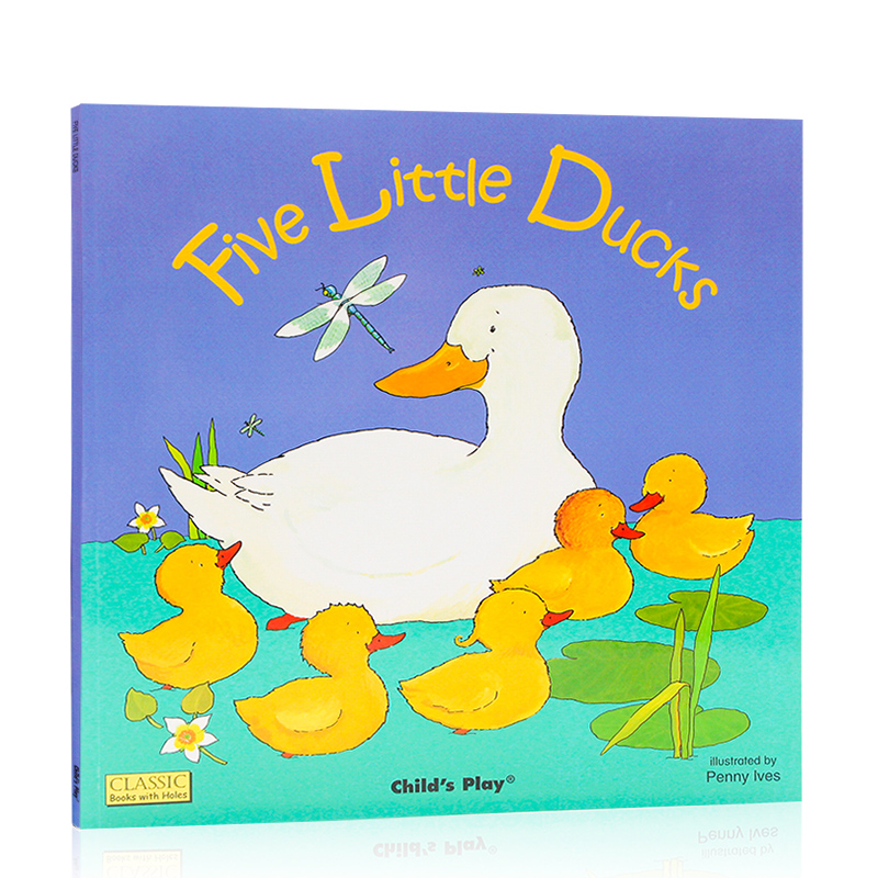 现货进口英文原版正版点读版 Five Little Ducks洞洞书韵文童谣绘本平装 Child's Play廖彩杏书单第9周第61本英语启蒙认知