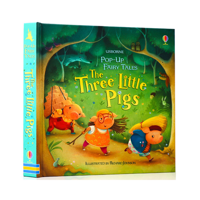 三只小猪绘本立体书  Pop-Up Three Little Pigs Usborne 英文原版绘本 童话故事 儿童早教启蒙趣味3D视觉立体玩具翻翻书 出品