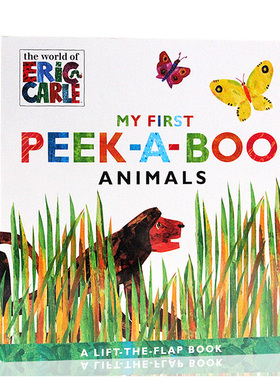 进口英文原版正版 My First Peek-a-Boo Animals 翻页躲猫猫动物纸板书 艾瑞卡尔Eric Carle 出版社 Little Simon