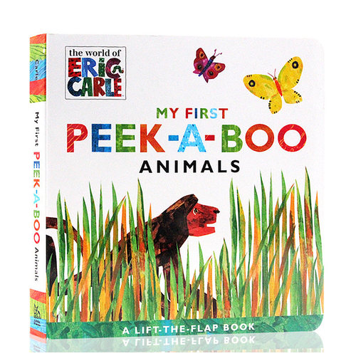 进口英文原版正版 My First Peek-a-Boo Animals 翻页躲猫猫动物纸板书 艾瑞卡尔Eric Carle 出版社 Little Simon