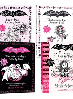 伊莎多拉穆恩系列配套练习4册 英文原版 Isadora Moon Activity Book 进口儿童故事书章节小说 Oxford系列 牛津精品阅读
