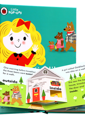 进口英文原版绘本 Little Pop-Ups: Goldilocks and the Three 立体童话书金发姑娘与三只熊 3-6岁幼儿认知启蒙立体书纸板书