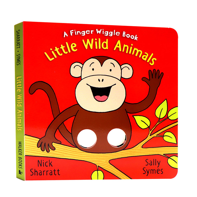 英文原版绘本little wild animals:a finger wiggle book 野生动物