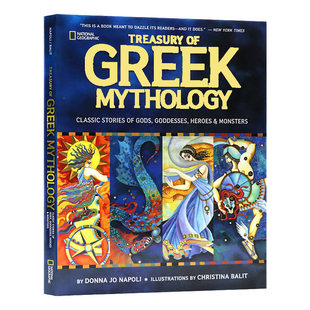 希腊神话故事 英文原版 National Geographic Treasury of Greek Mythology 精装大开本 国家地理全彩插画精装版 神话系列