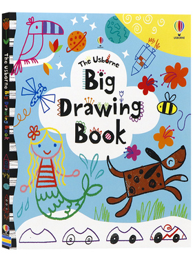 Usborne出品大大绘画书 Usborne Big Drawing Book 英文原版 尤斯伯恩益智活动艺术启蒙艺术创作美术绘画儿童英文读物进口图书