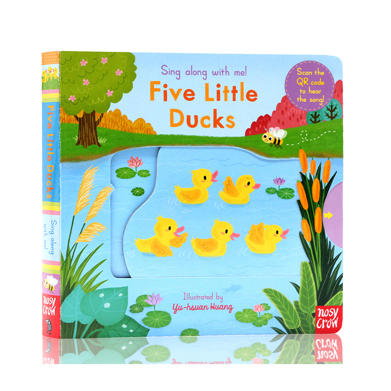 进口英文原版正版 五只小鸭子Sing Along with Me Five Little Ducks 绘本 欧美经典儿歌童谣机关操作书幼儿启蒙读本