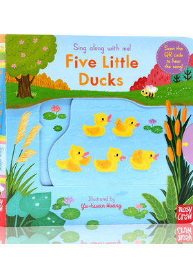 进口英文原版正版 五只小鸭子Sing Along with Me Five Little Ducks 绘本 欧美经典儿歌童谣机关操作书幼儿启蒙读本