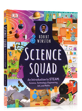 英文原版绘本 DK 科学小组知识百科 Science Squad 6-12岁儿童早教百科认知 STEM科普科学入门 精装大开彩图 Robert Winston