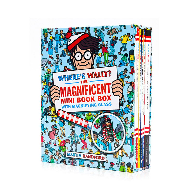 进口英文原版威利在哪里盒装 Where's Wally? The Magnificent Mini Book Box 找一找 迷你书 培养孩子专注力观察力平装 英语启蒙