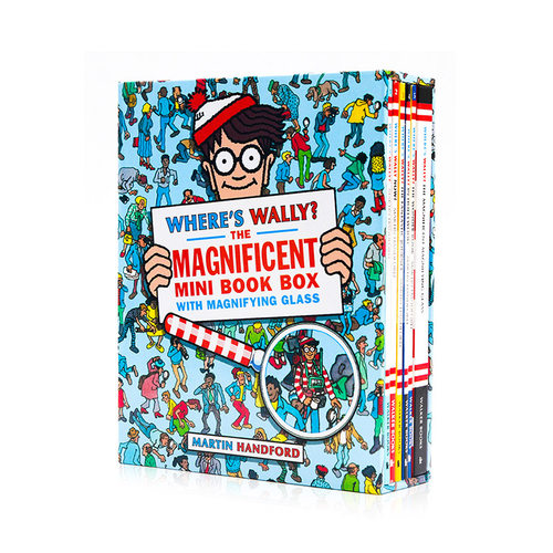 进口英文原版威利在哪里盒装 Where's Wally? The Magnificent Mini Book Box 找一找 迷你书 培养孩子专注力观察力平装 英语启蒙
