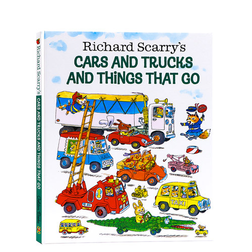 英文原版绘本 咕噜咕噜转 Cars and Trucks and Things That Go 理查德斯凯瑞金色童书系列Richard Scarry 精装大开本