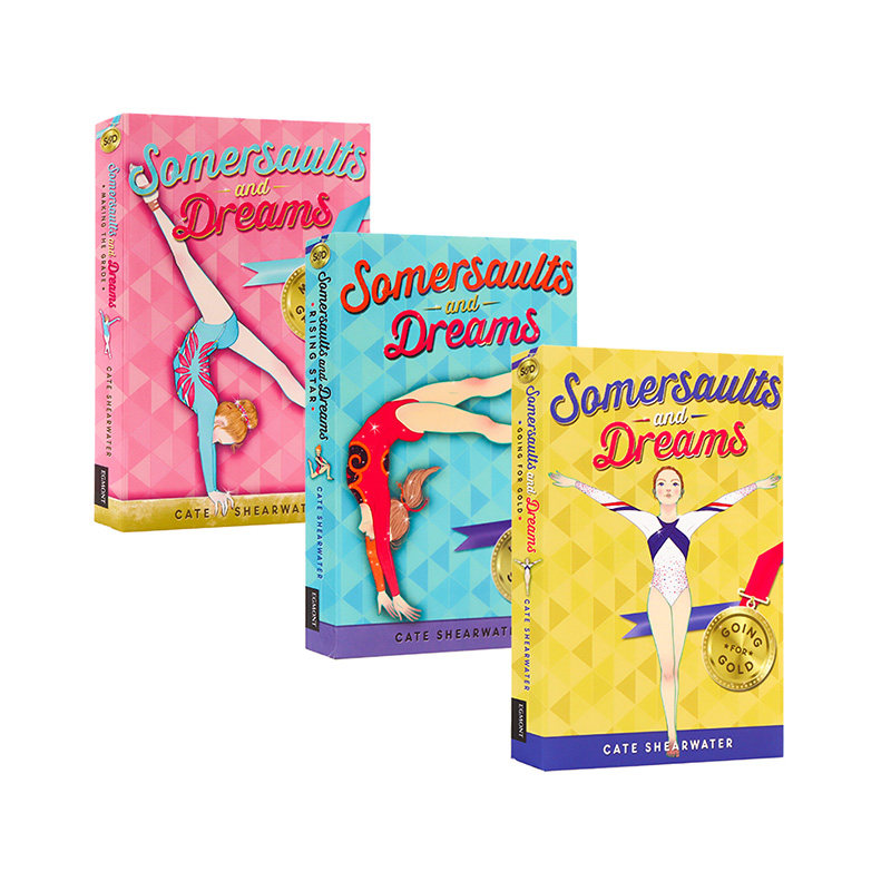 竞技体操女孩的梦想系列3册 Somersaults and Dreams 英文原版 青少年竞争与友谊励志主题 课外阅读小说故事书章节书