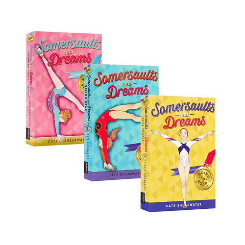 竞技体操女孩的梦想系列3册 Somersaults and Dreams 英文原版 青少年竞争与友谊励志主题 课外阅读小说故事书章节书