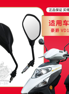 适用豪爵HJ100T-5CVM100E摩托车左右后视镜倒车镜反光镜 原厂正品