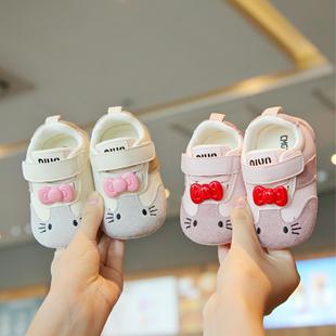 秋季 3岁软底学步鞋 婴儿鞋 小童1 魔术贴运动鞋 女宝宝百搭防滑单鞋