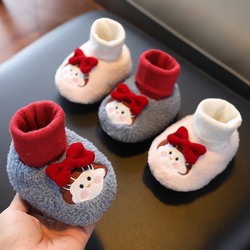 婴儿鞋女宝宝春季秋冬保暖棉鞋袜
