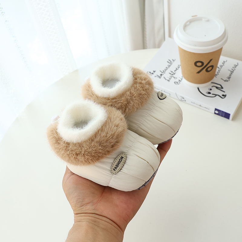 婴儿棉鞋秋冬季加绒保暖鞋袜