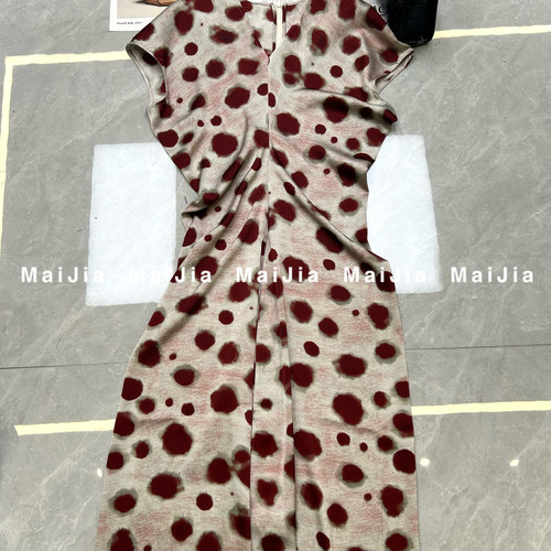 多多小众设计夏上新气质经典波点连衣裙J969