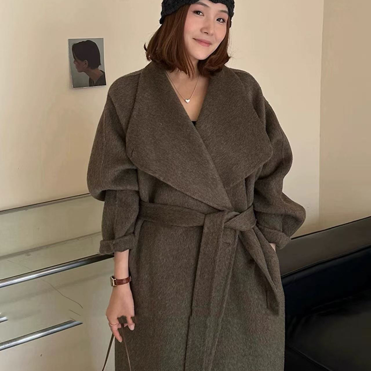 多多高级感大衣羊毛外套(配腰带,羊毛包包)（含100羊毛）YS1-n466,女装/女士精品,羽绒服,淘宝优惠券,粉丝福利购,淘宝优惠卷