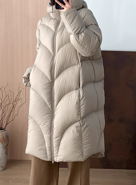 多多面包中长款加厚宽松连帽设计感小众羽绒服(含90白鸭绒)29702