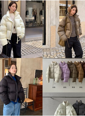 多多量软糯蓬松立领时髦保暖秋冬上新短款羽绒服XJ57012