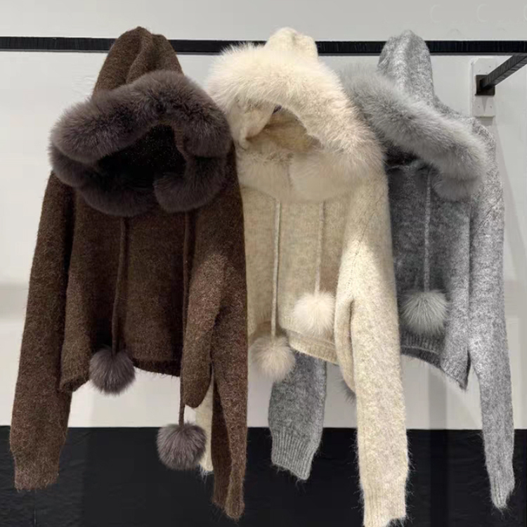 多多小众设计头毛衣女秋冬季宽松针织衫设计感百搭上衣毛衣M-ST-9